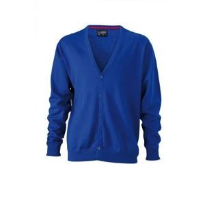 James & Nicholson Pánský bavlněný svetr JN661 - Královská modrá | S