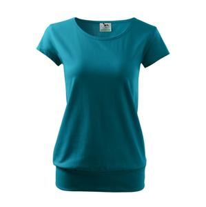 MALFINI Dámské tričko City - Tmavý tyrkys | XL