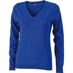 James & Nicholson Dámský bavlněný svetr JN658 - Královská modrá | XS