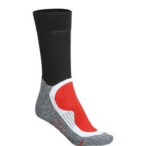 James & Nicholson Sportovní ponožky vysoké JN211 - Černá / červená | 45-47