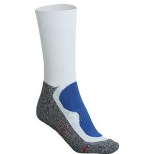 James & Nicholson Sportovní ponožky vysoké JN211 - Bílá / královská modrá | 45-47