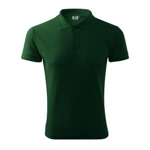 MALFINI Pánská polokošile Pique Polo - Lahvově zelená | XL