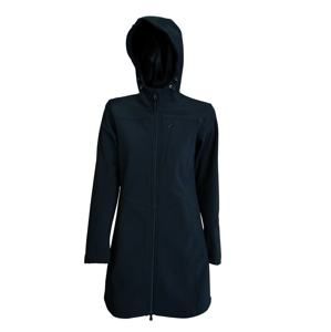 Dámská softshellová bunda prodloužená - Černá | XL