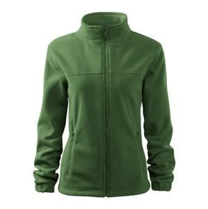 MALFINI Dámská fleecová mikina Jacket - Lahvově zelená | S