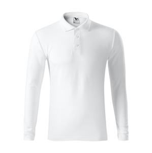 MALFINI Pánská polokošile s dlouhým rukávem Pique Polo LS - Bílá | XXL