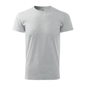 MALFINI Pánské tričko Basic - Světle šedý melír | XL