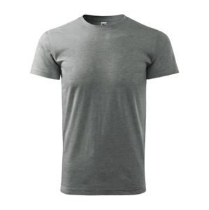 MALFINI Pánské tričko Basic - Tmavě šedý melír | M