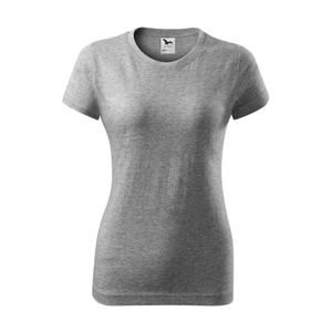 MALFINI Dámské tričko Basic - Tmavě šedý melír | XS