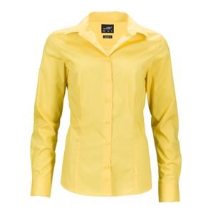 James & Nicholson Dámská košile s dlouhým rukávem JN641 - Žlutá | S