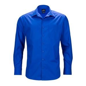 James & Nicholson Pánská košile s dlouhým rukávem JN642 - Královská modrá | L
