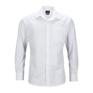 James & Nicholson Pánská košile s dlouhým rukávem JN642 - Bílá | XXL