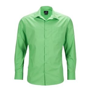 James & Nicholson Pánská košile s dlouhým rukávem JN642 - Limetkově zelená | XXXXXL