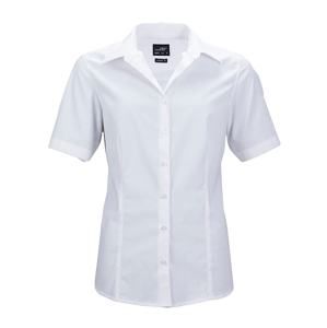 James & Nicholson Dámská košile s krátkým rukávem JN643 - Bílá | XL