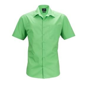 James & Nicholson Pánská košile s krátkým rukávem JN644 - Limetkově zelená | L