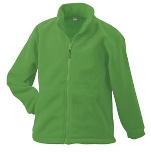 James & Nicholson Dětská fleece mikina JN044k - Limetkově zelená | XXL