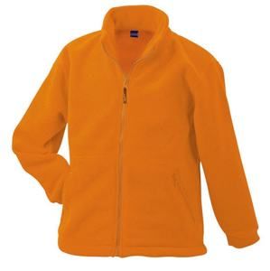 James & Nicholson Dětská fleece mikina JN044k - Oranžová | XL