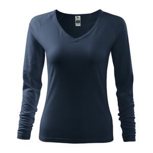 MALFINI Dámské tričko s dlouhým rukávem Elegance - Námořní modrá | M