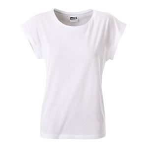 James & Nicholson Dámské ležérní tričko z biobavlny 8005 - Bílá | XL