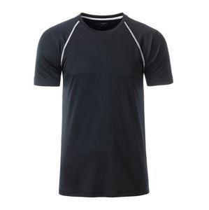 James & Nicholson Pánské funkční tričko JN496 - Černá / bílá | L