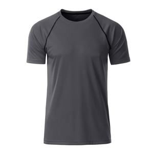 James & Nicholson Pánské funkční tričko JN496 - Titanová / černá | L