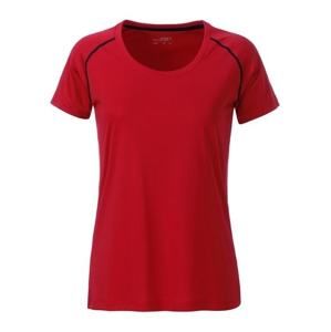James & Nicholson Dámské funkční tričko JN495 - Červená / černá | XL