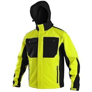 Pánská softshellová bunda TULSA - Žlutá / černá | XL