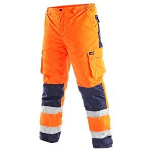Canis Zimní pracovní reflexní kalhoty CARDIFF - Oranžová | XXL