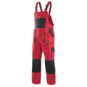 Canis (CXS) Pracovní kalhoty s laclem CXS LUXY ROBIN - Červená / černá | 62