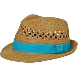 Myrtle Beach Letní klobouk děrovaný MB6598 - Karamel / tyrkysová | S/M