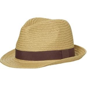 Myrtle Beach Letní klobouk MB6597 - Slámová / hnědá | S/M