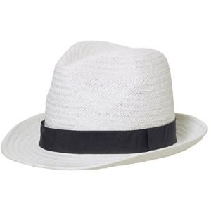 Myrtle Beach Letní klobouk MB6597 - Bílá / černá | S/M