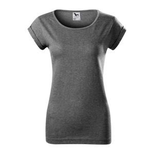MALFINI Dámské tričko Fusion - Černý melír | M