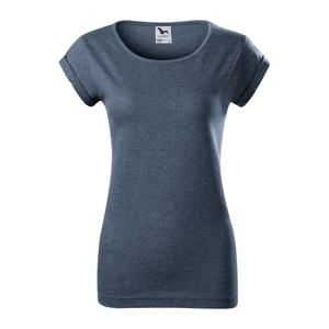 MALFINI Dámské tričko Fusion - Tmavý denim melír | S