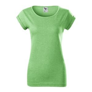 MALFINI Dámské tričko Fusion - Zelený melír | S