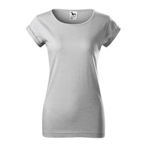 MALFINI Dámské tričko Fusion - Stříbrný melír | L