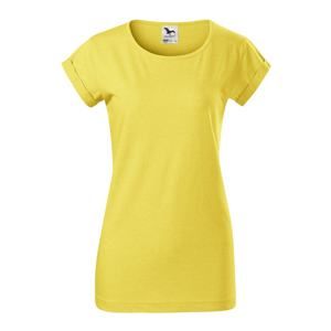 MALFINI Dámské tričko Fusion - Žlutý melír | XS