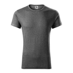 MALFINI Pánské tričko Fusion - Černý melír | L