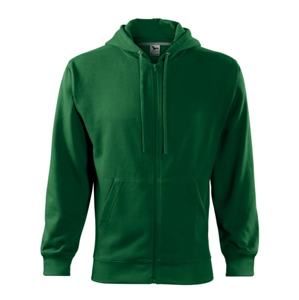 MALFINI Pánská mikina Trendy Zipper - Lahvově zelená | XXXL