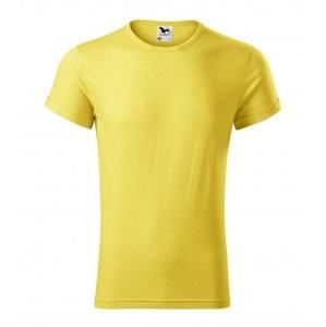 MALFINI Pánské tričko Fusion - Žlutý melír | XXL