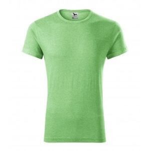 MALFINI Pánské tričko Fusion - Zelený melír | L