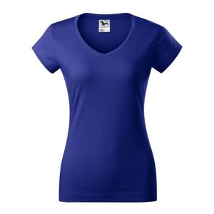 MALFINI Dámské tričko Fit V-neck - Královská modrá | XXL
