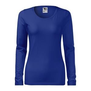 MALFINI Dámské tričko s dlouhým rukávem Slim - Královská modrá | XS