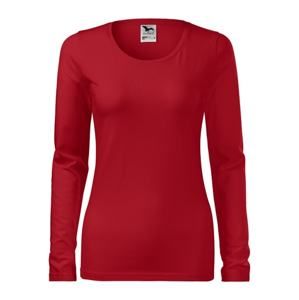 MALFINI Dámské tričko s dlouhým rukávem Slim - Červená | XS