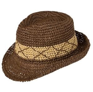 Myrtle Beach Letní pánský klobouk MB6702 - Nugátová / slámová | S/M