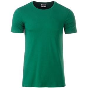 James & Nicholson Klasické pánské tričko z biobavlny 8008 - Irská zelená | XXXL