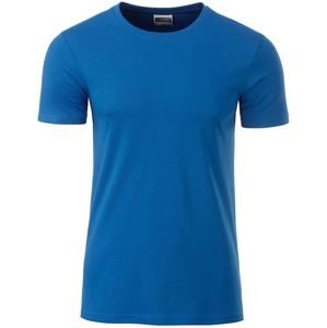 James & Nicholson Klasické pánské tričko z biobavlny 8008 - Královská modrá | S