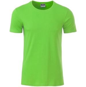 James & Nicholson Klasické pánské tričko z biobavlny 8008 - Limetkově zelená | L