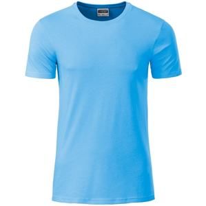 James & Nicholson Klasické pánské tričko z biobavlny 8008 - Nebesky modrá | S
