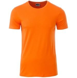 James & Nicholson Klasické pánské tričko z biobavlny 8008 - Oranžová | XXL