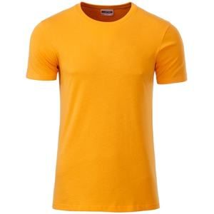 James & Nicholson Klasické pánské tričko z biobavlny 8008 - Zlatě žlutá | S